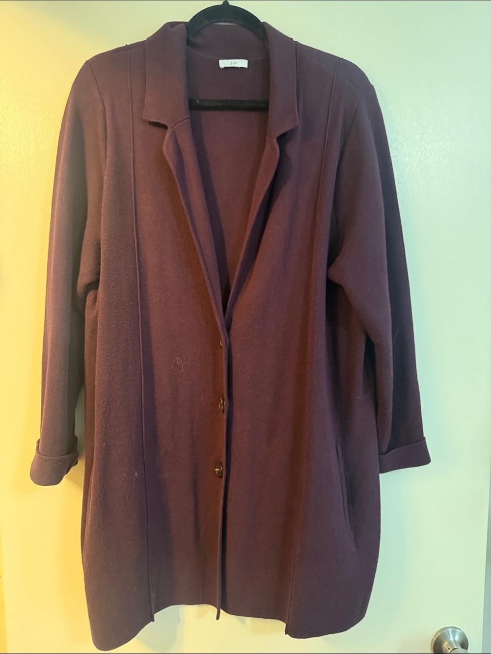 J. Jill Women's Trench Coatigan in Plum